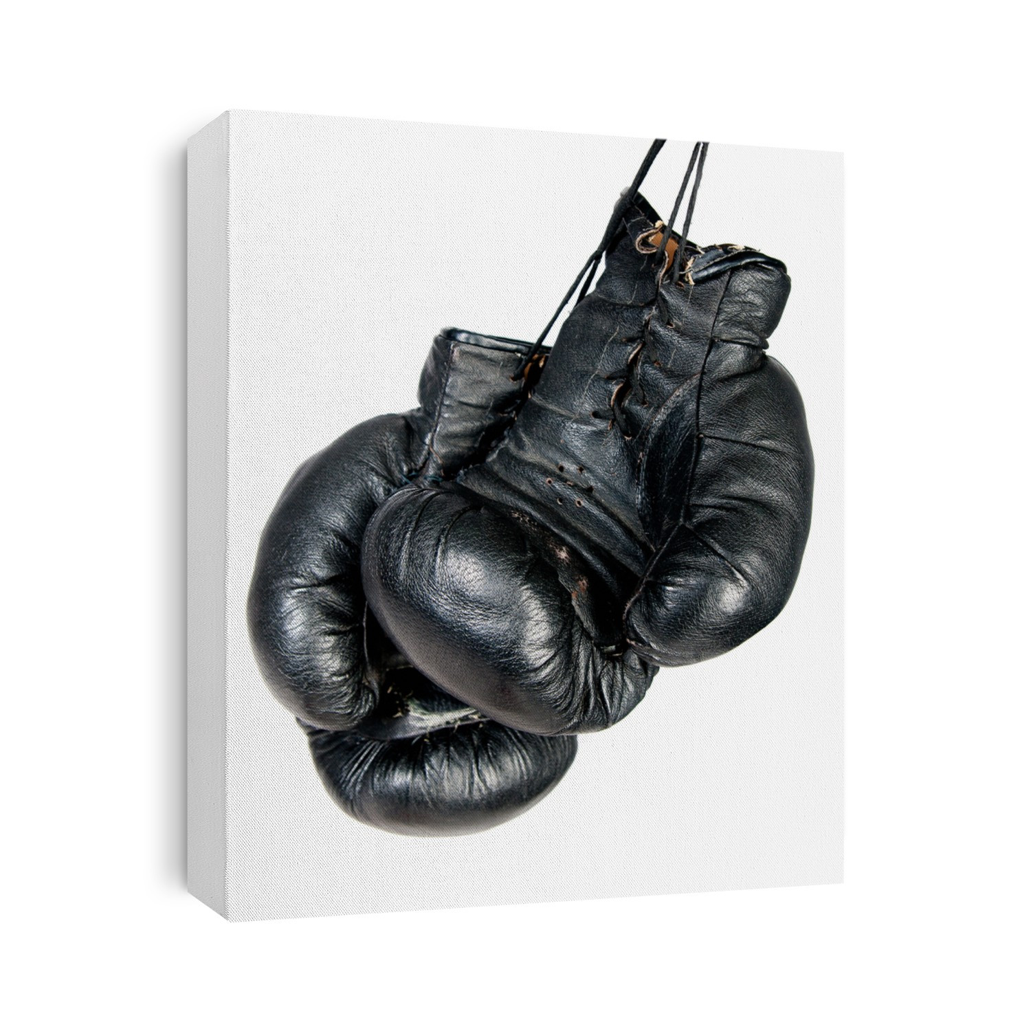 Black boxing gloves isolated on white background
