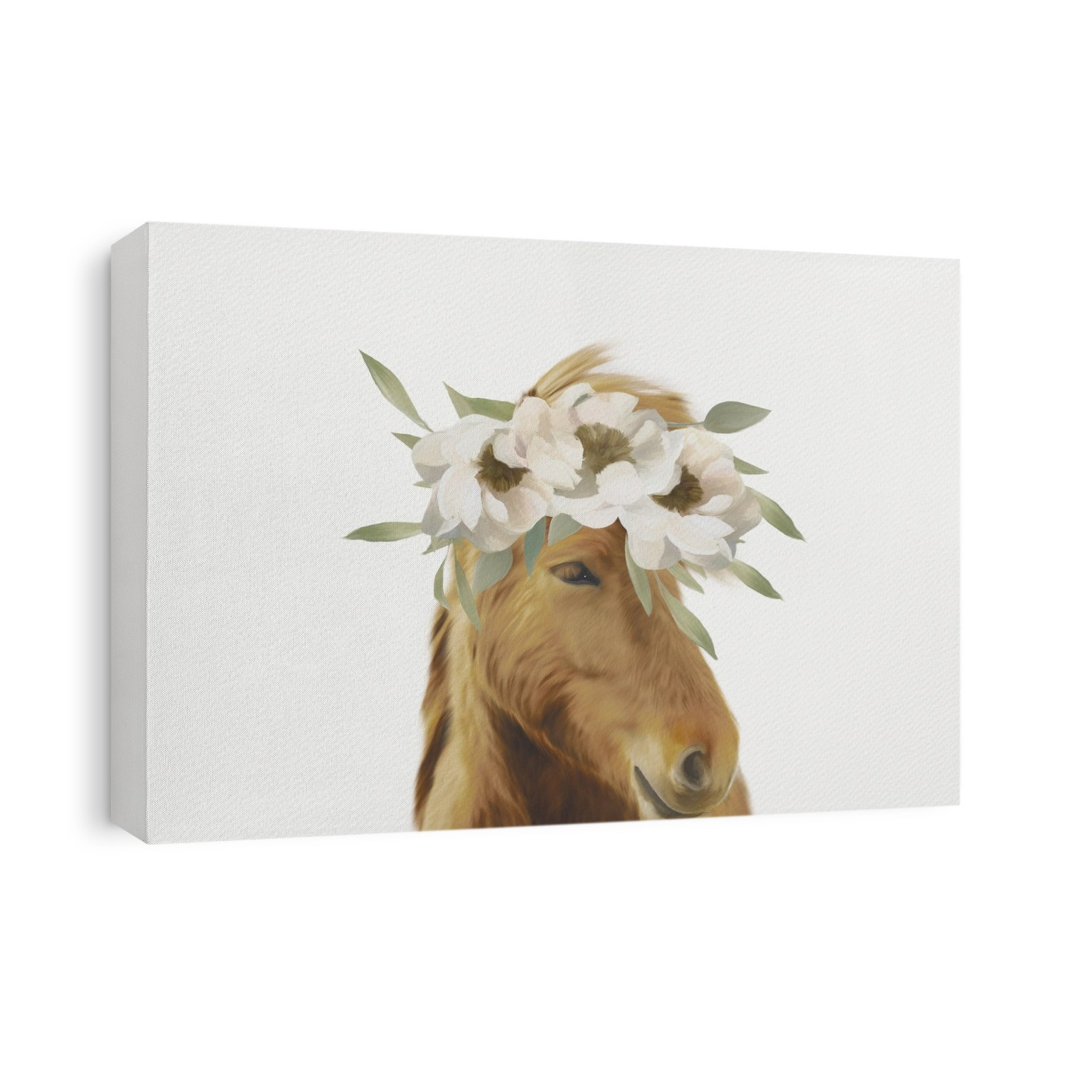 Floral horse portrait with flowers