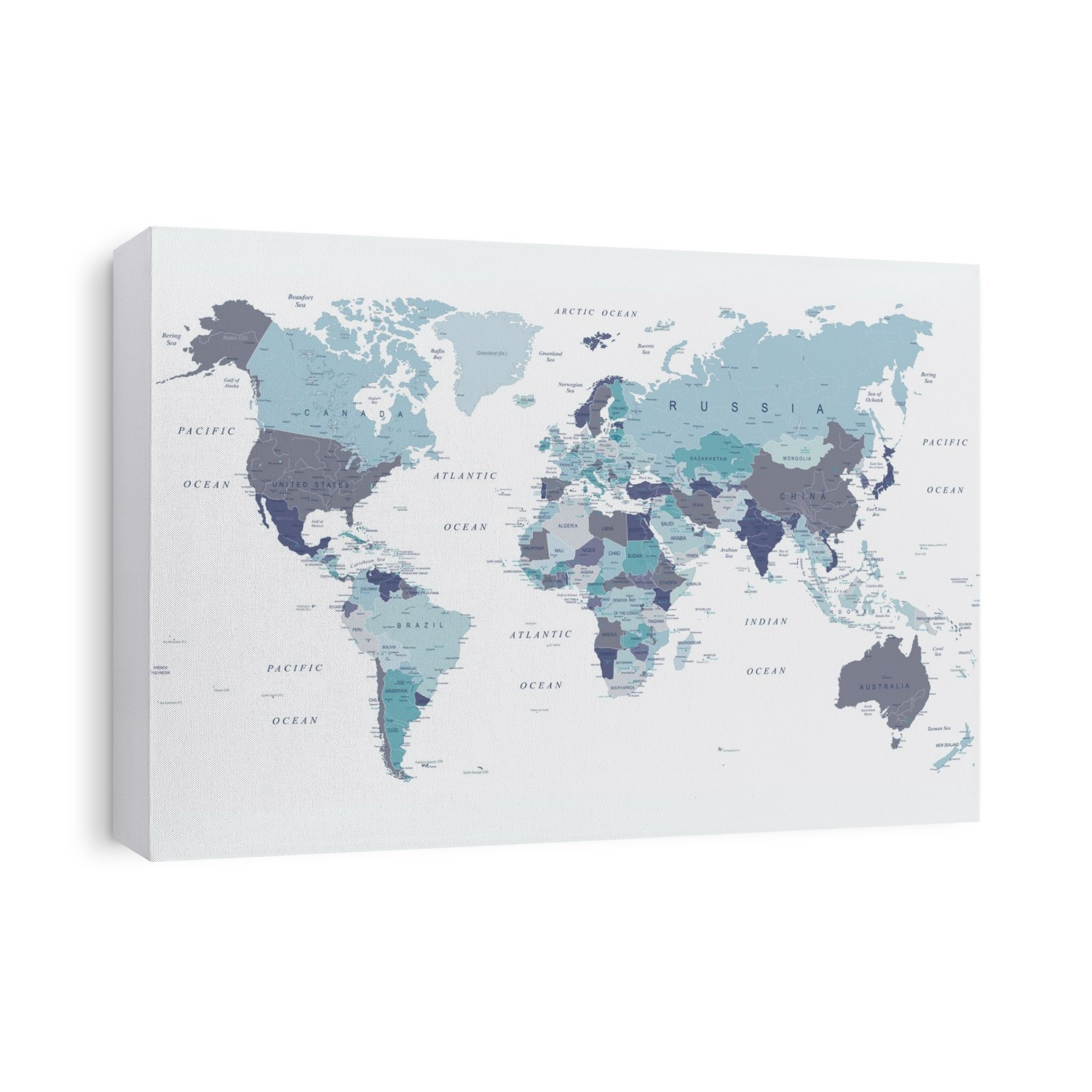 World Map Blue 1