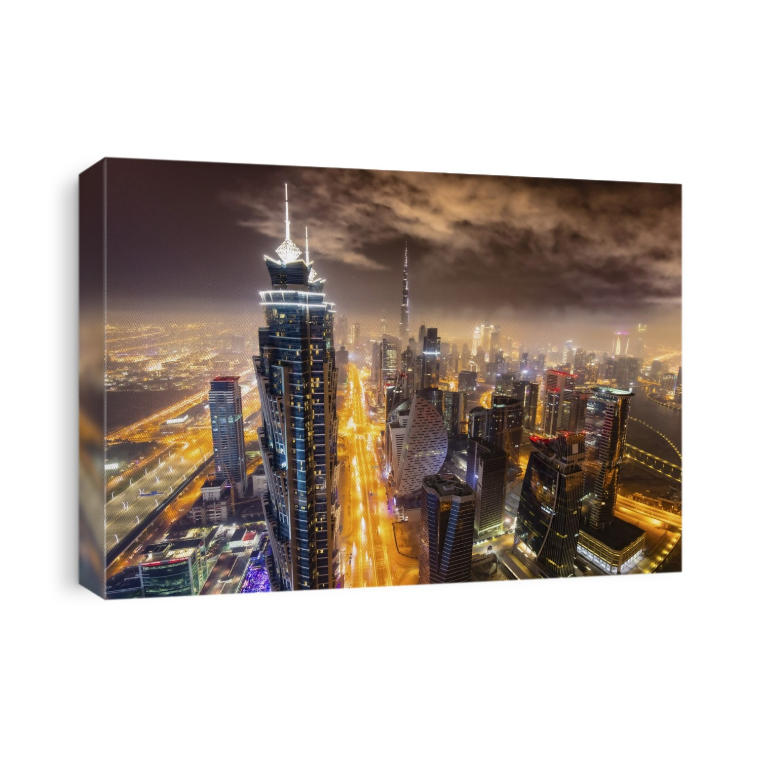 Downtown Dubai viewed from the Al Habtoor City complex; Dubai, United Arab Emirates