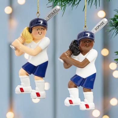 Softball Athlete Personalized Ornament