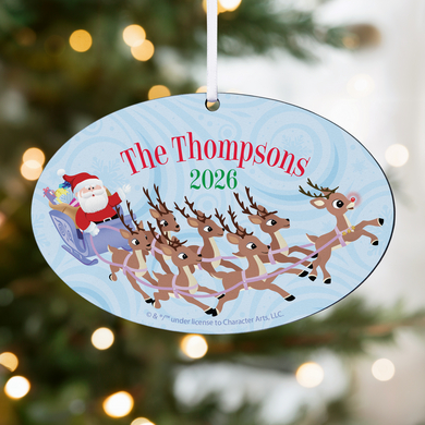 Rudolph® Magical Sleigh Ride Oval Ornament