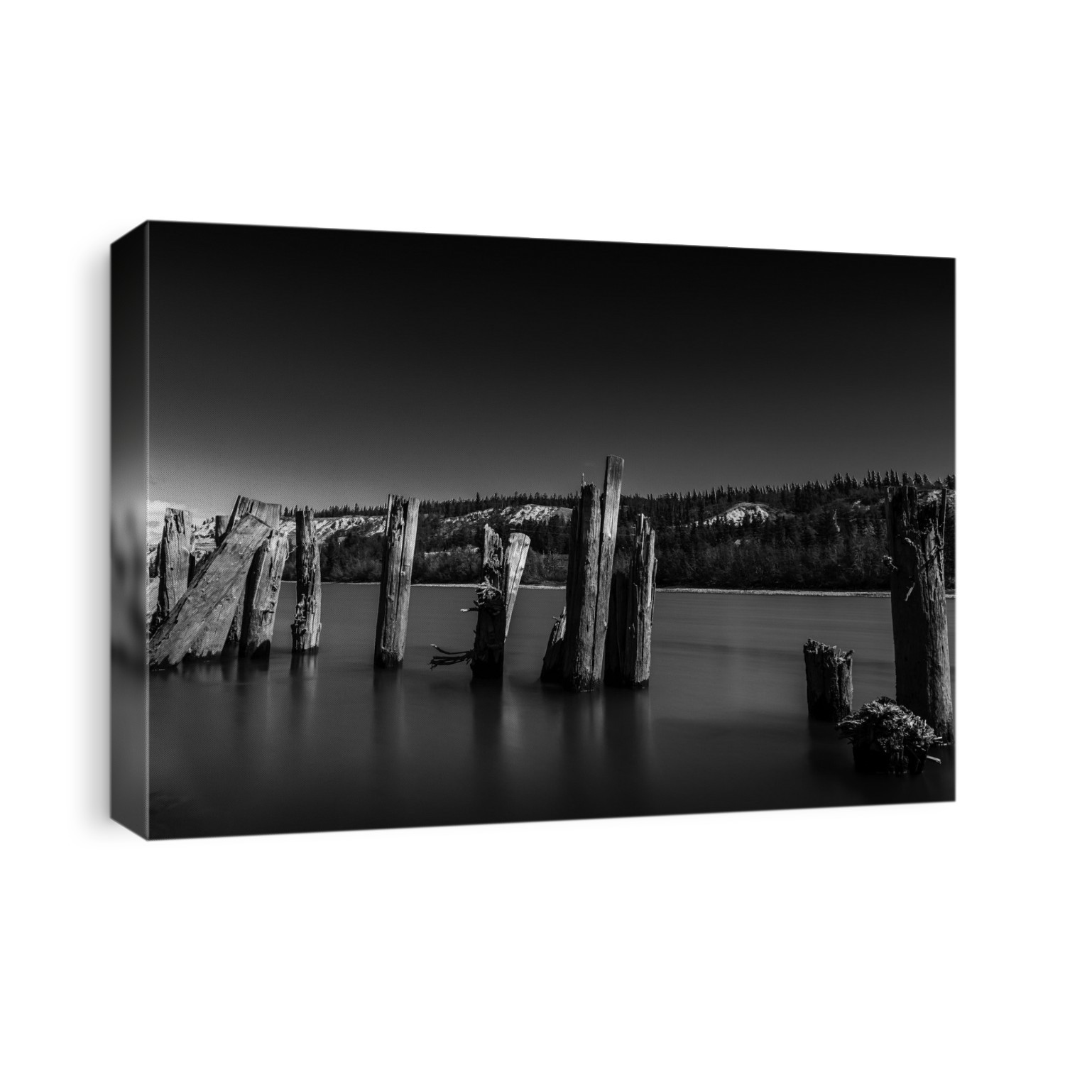 Long exposure image of pylons on the Millenium Trail