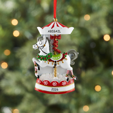 Festive Carousel Personalized Ornament