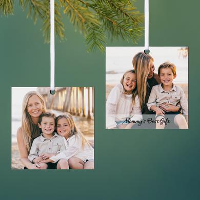 Picture-Perfect Photo Square Personalized Christmas Ornament