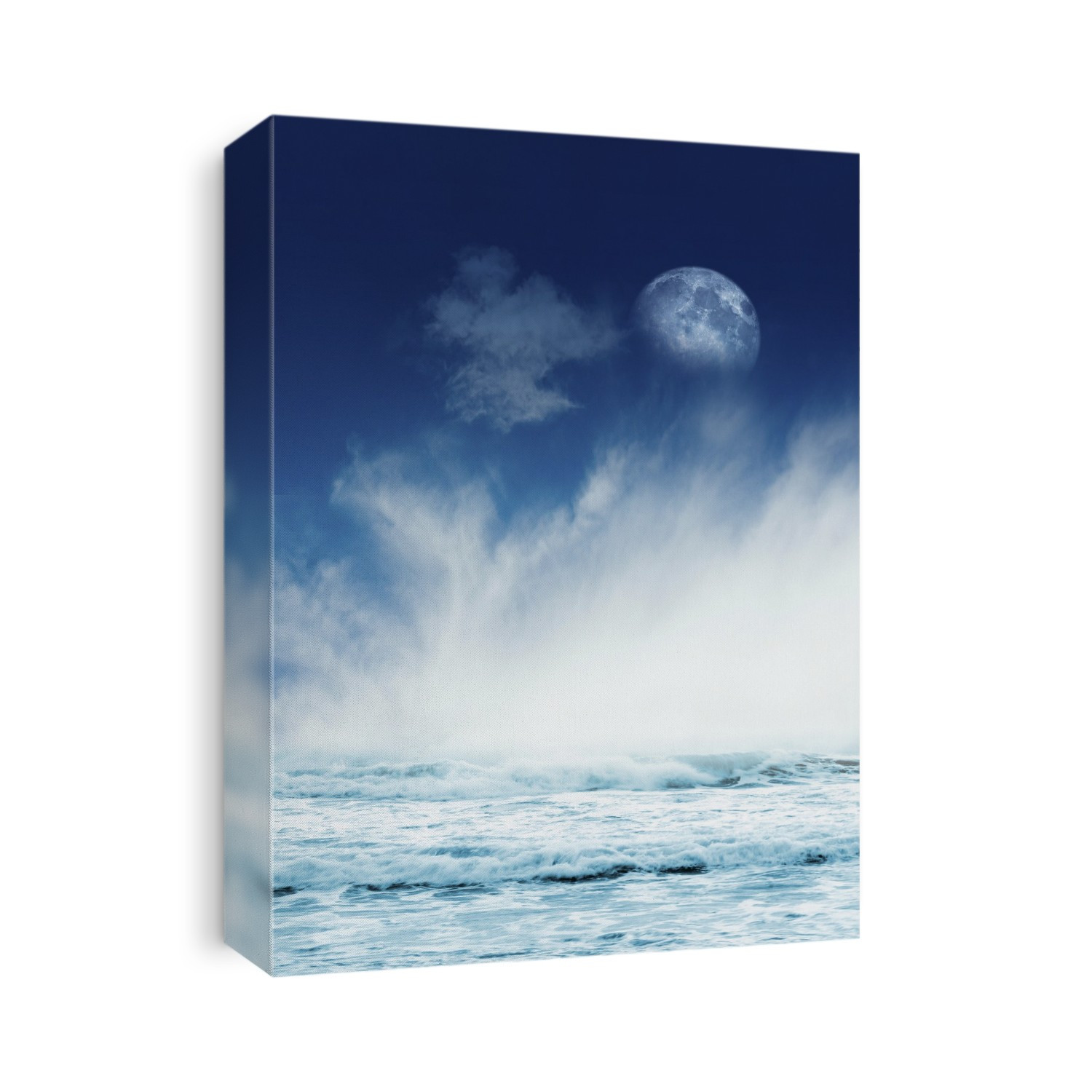 Moon and the tides, computer artwork.