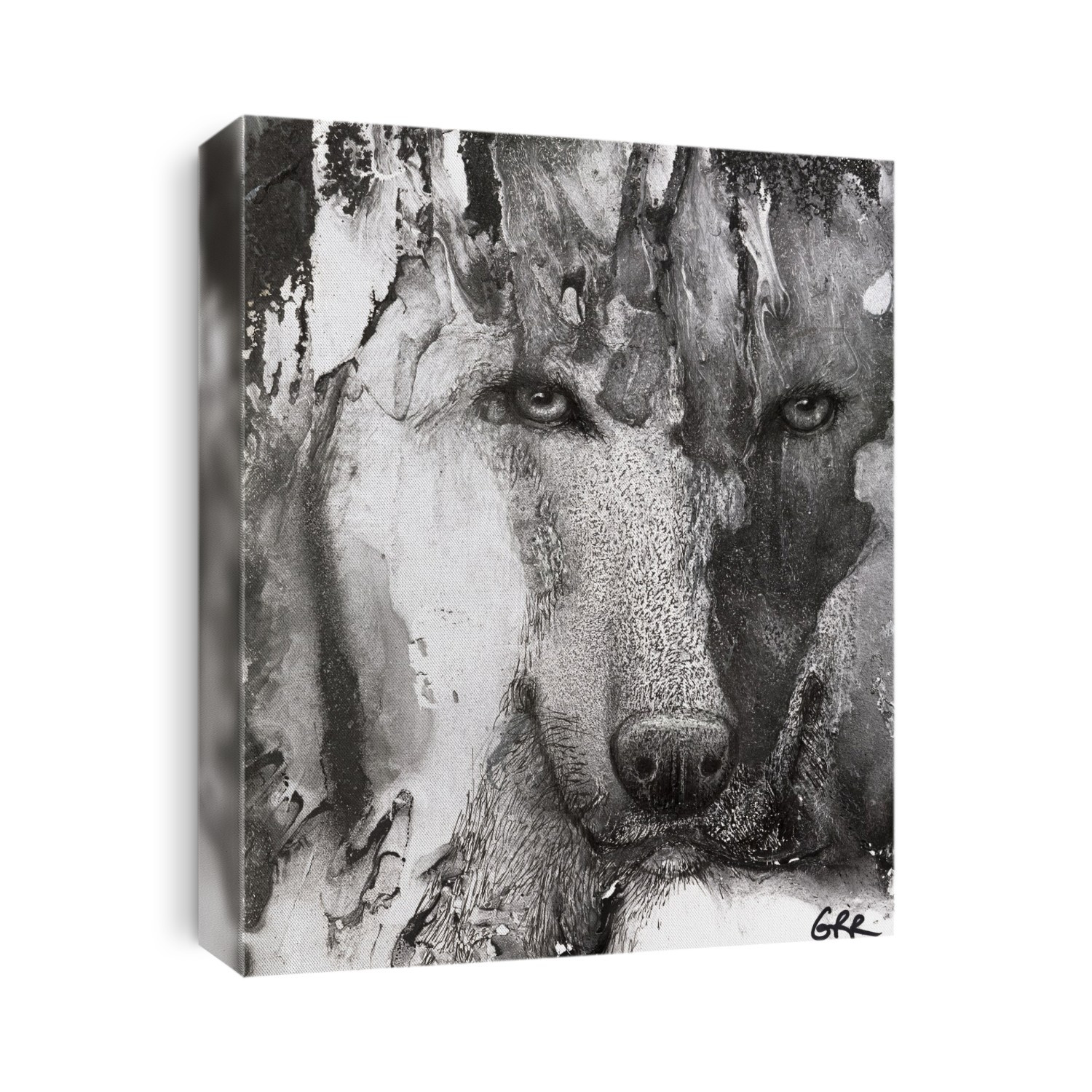 Illustration Of A Close-Up Of A Wolf's Face