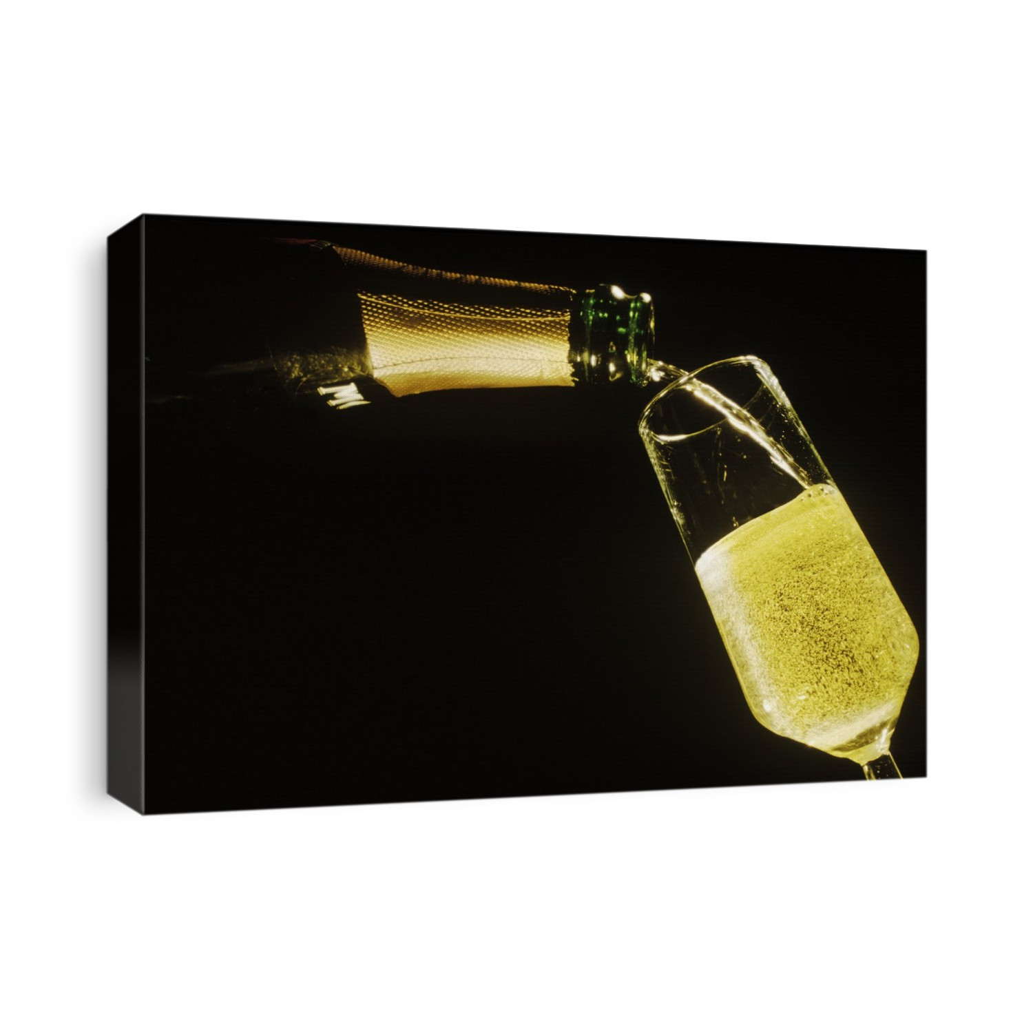 Champagne being poured into a glass.