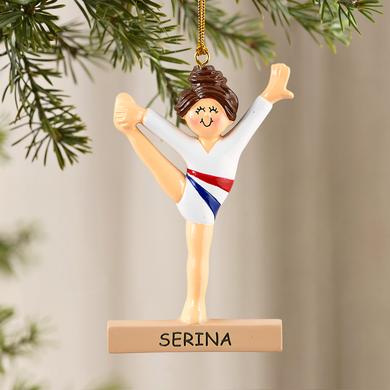 Gymnastics Enthusiast Personalized Ornament
