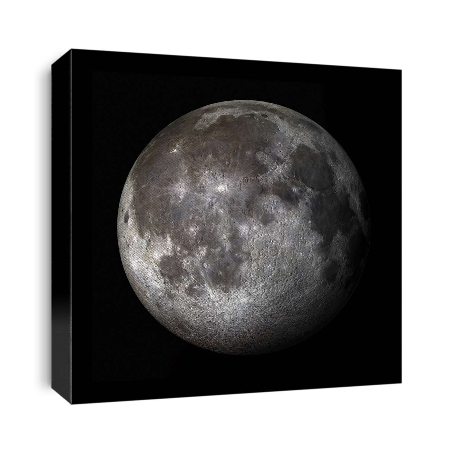 The Moon from space. Computer artwork of the Moon. The Moon has a diameter of 3475 kilometres, and orbits the Earth at a distance of around 385,000 kilometres.