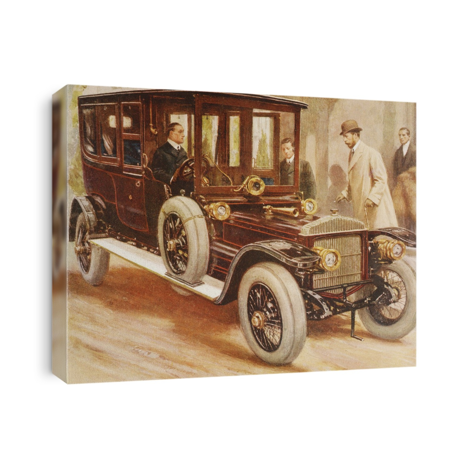 King George V Entering His Daimler Car.  George Frederick Ernest Albert, 1865 To 1936.  King Of The United Kingdom And The British Dominions, And Emperor Of India.  From The Illustrated London News, 1910.
