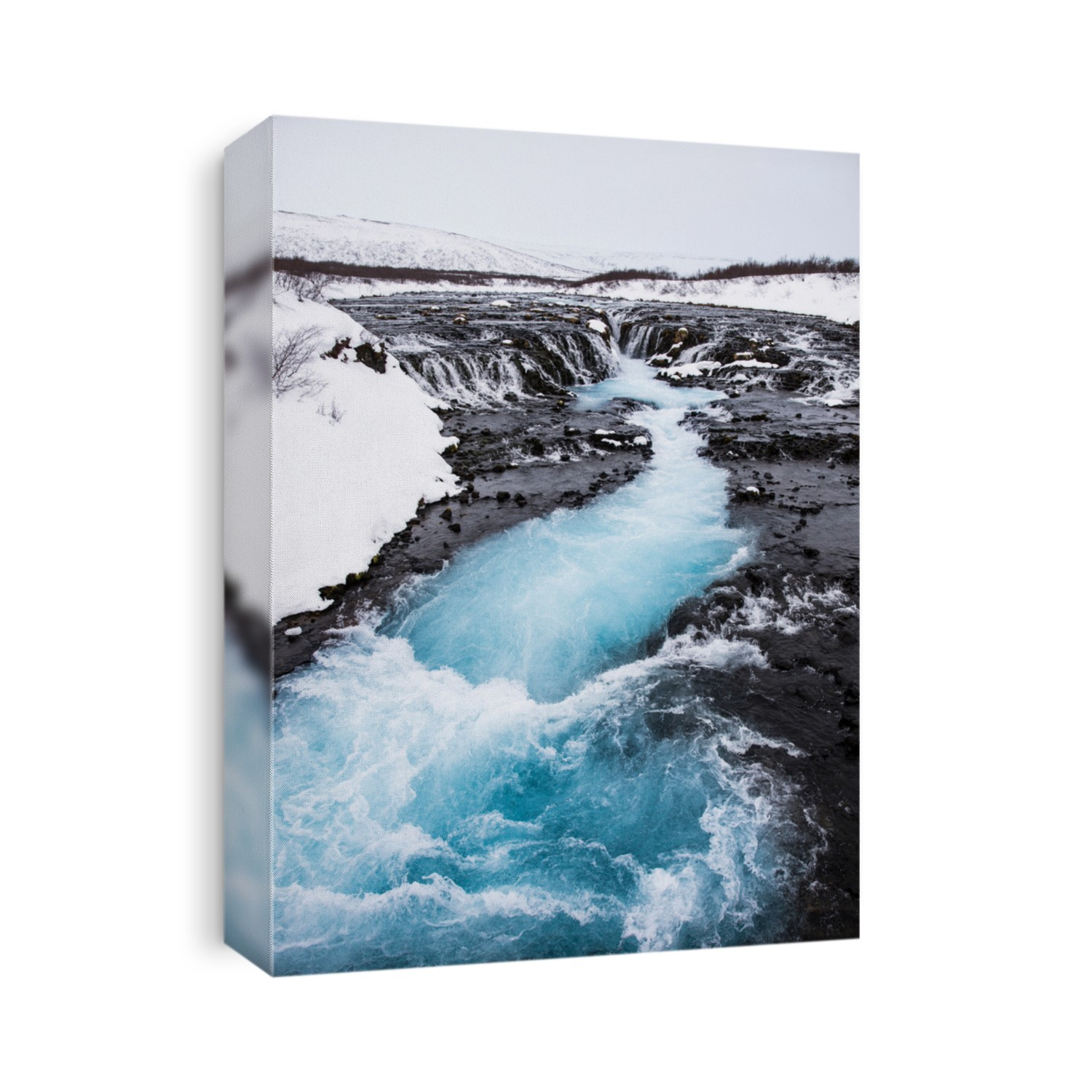 The stunning blue waterfall, Brúarfoss, Iceland.