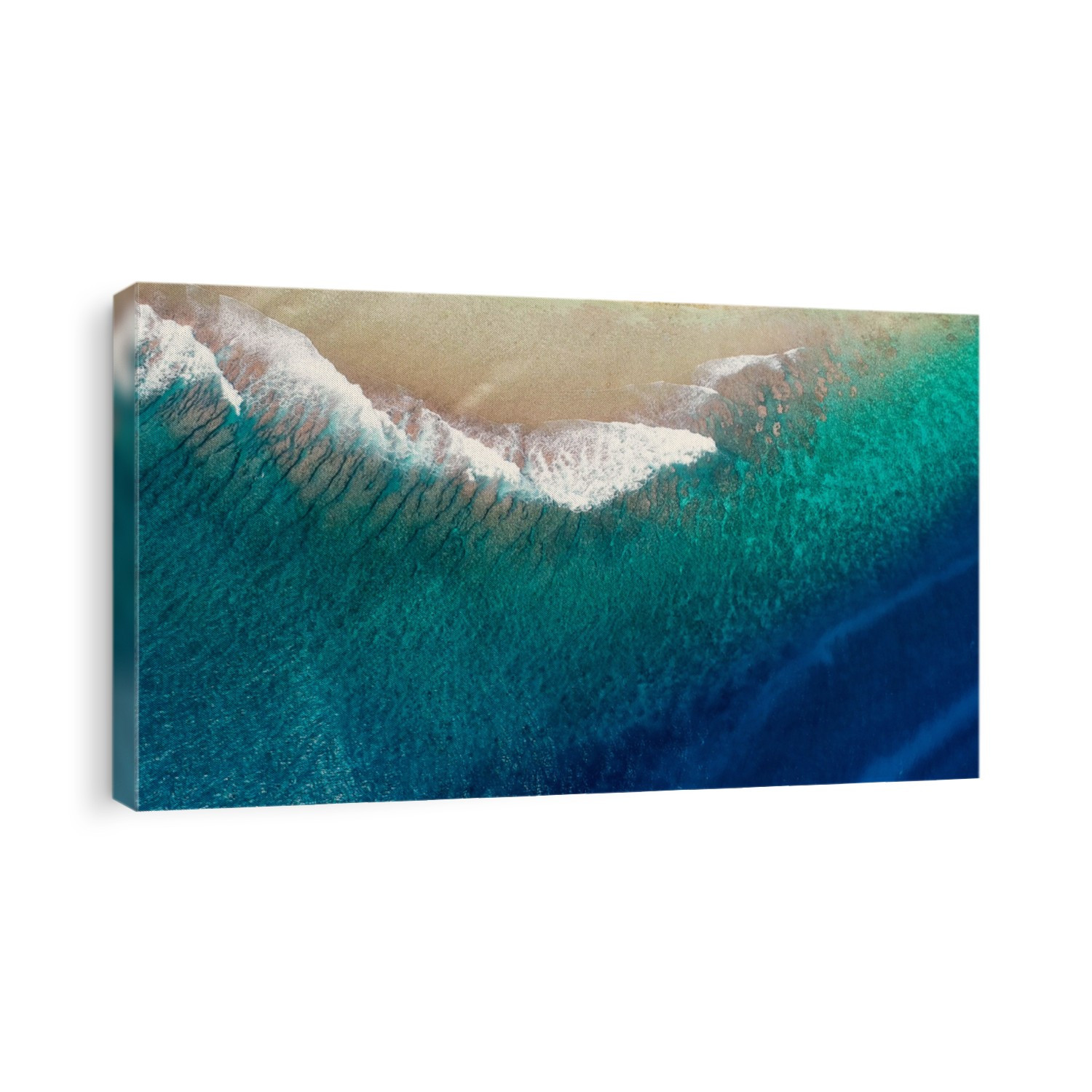 beach in aerial view with wave