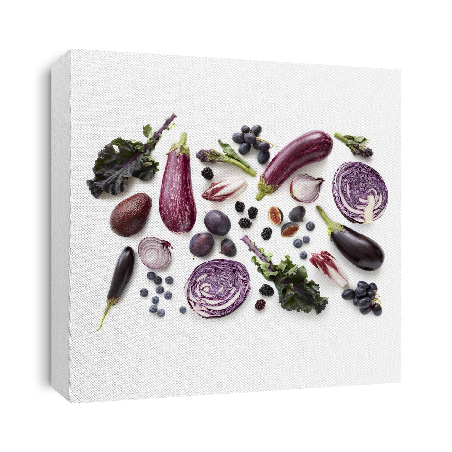 Fresh produce against a white background.