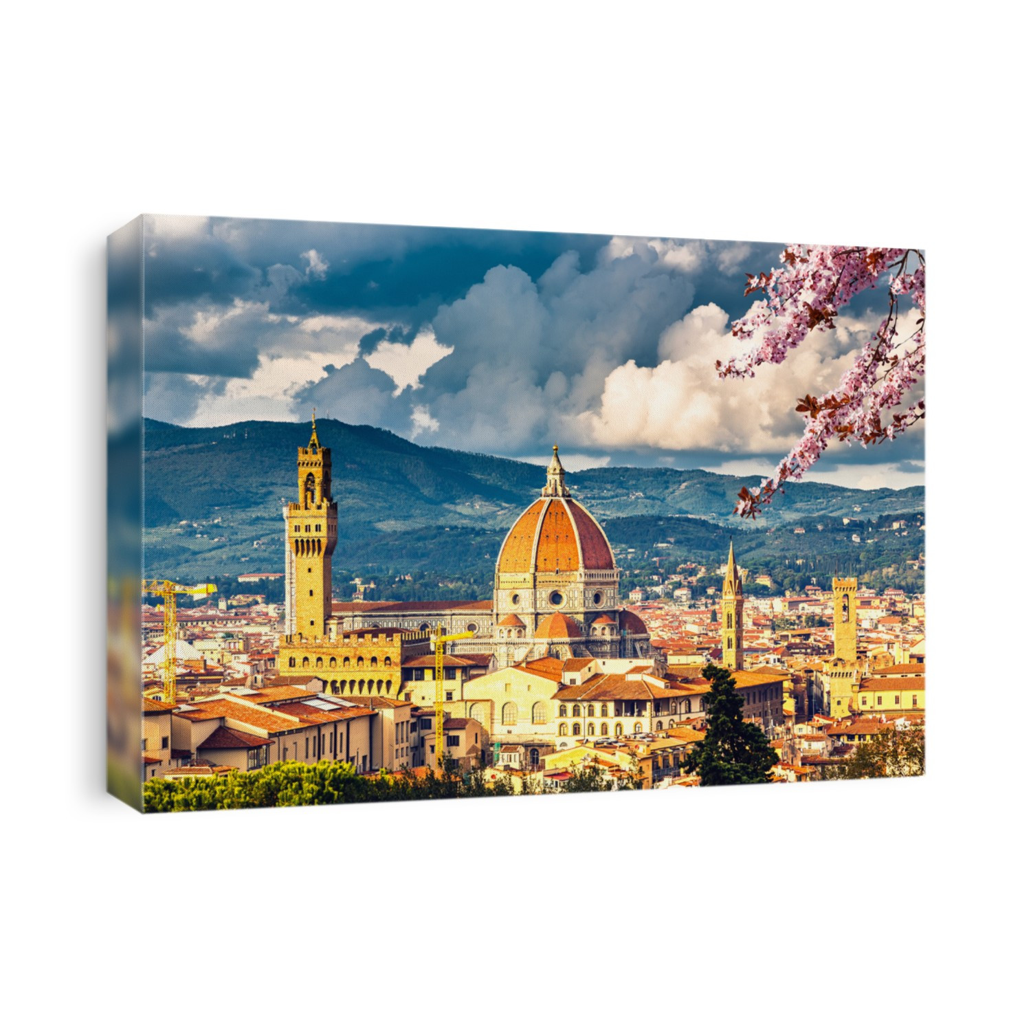 View on Florence and Duomo cathedral at spring, Italy