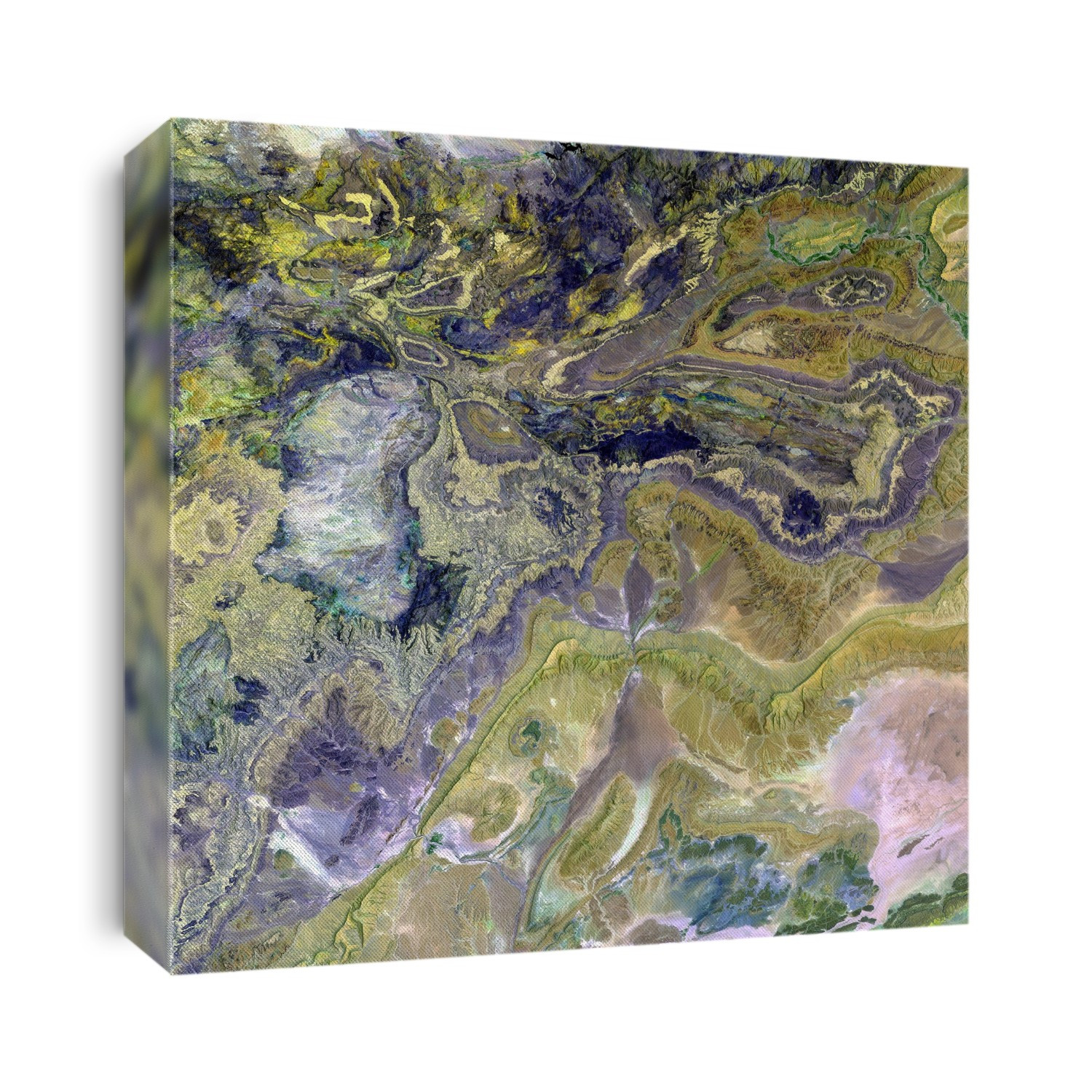 Anti-Atlas mountains. Coloured composite satellite image of the Anti-Atlas mountain range in Morocco. This range is part of the Atlas Mountains of northwestern Africa, which are an extension of the European Alps. The Atlas range contains fertile pastures and valleys, and dense forests of cedar, pine, oak and cork. The largely untapped mineral resources of the region include deposits of zinc, iron, lead, silver and gold, as well as reserves of petroleum. This image was taken using detectors sensitive to infrared, shortwave infrared and red wavelengths of light. Photographed by the Enhanced Thematic Mapper Plus instrument on the NASA/US Geological Survey satellite Landsat 7.