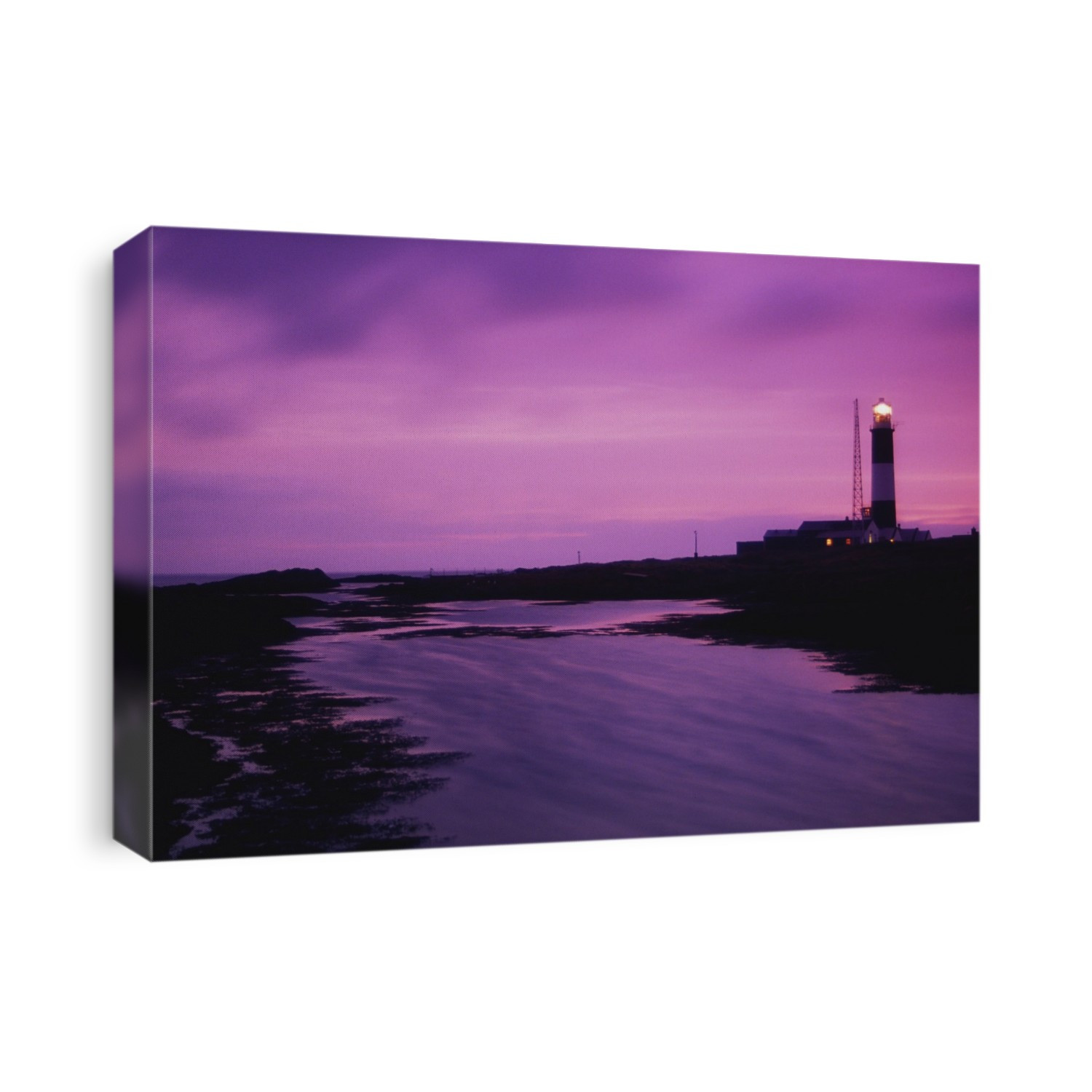 Mew Island, Belfast Lough, County Down, Ireland; Lighthouse At Dusk