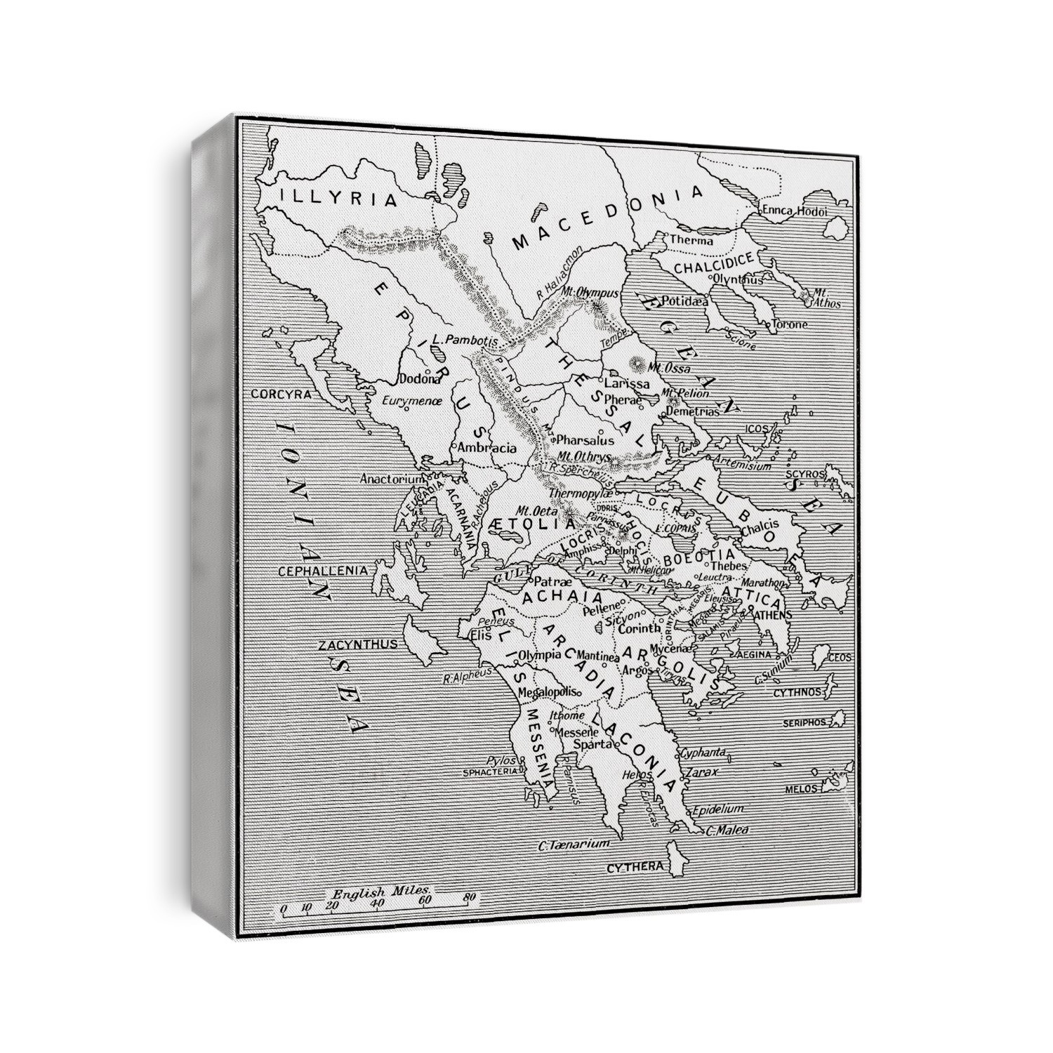 Map Of Ancient Greece, 500 - 300 Bc.  From Hutchinson's History Of The Nations, Published 1915.