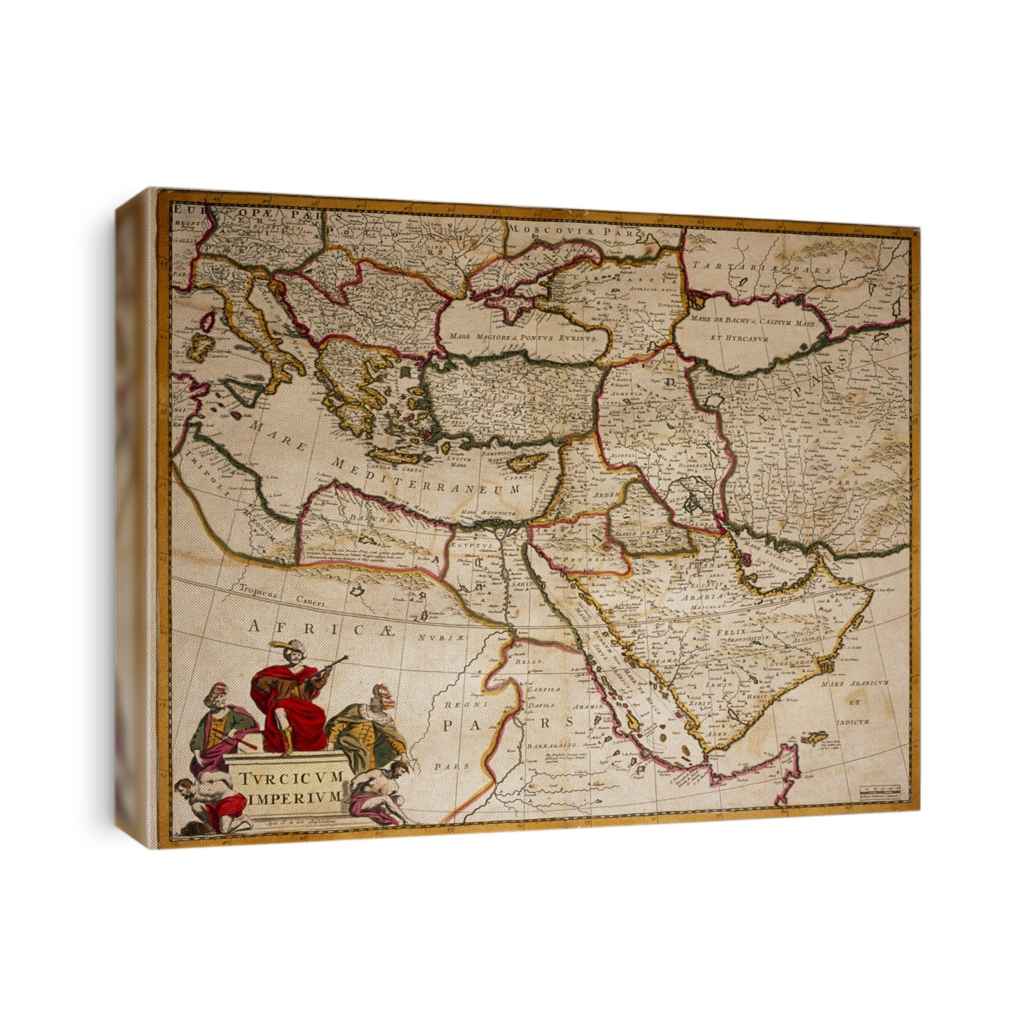 Ottoman empire. A map of the Middle East by Frederick de Wit, c. 1689. During the 17th century most of eastern Europe, the Middle East and North Africa was governed from Istanbul by the Muslim Ottoman empire.