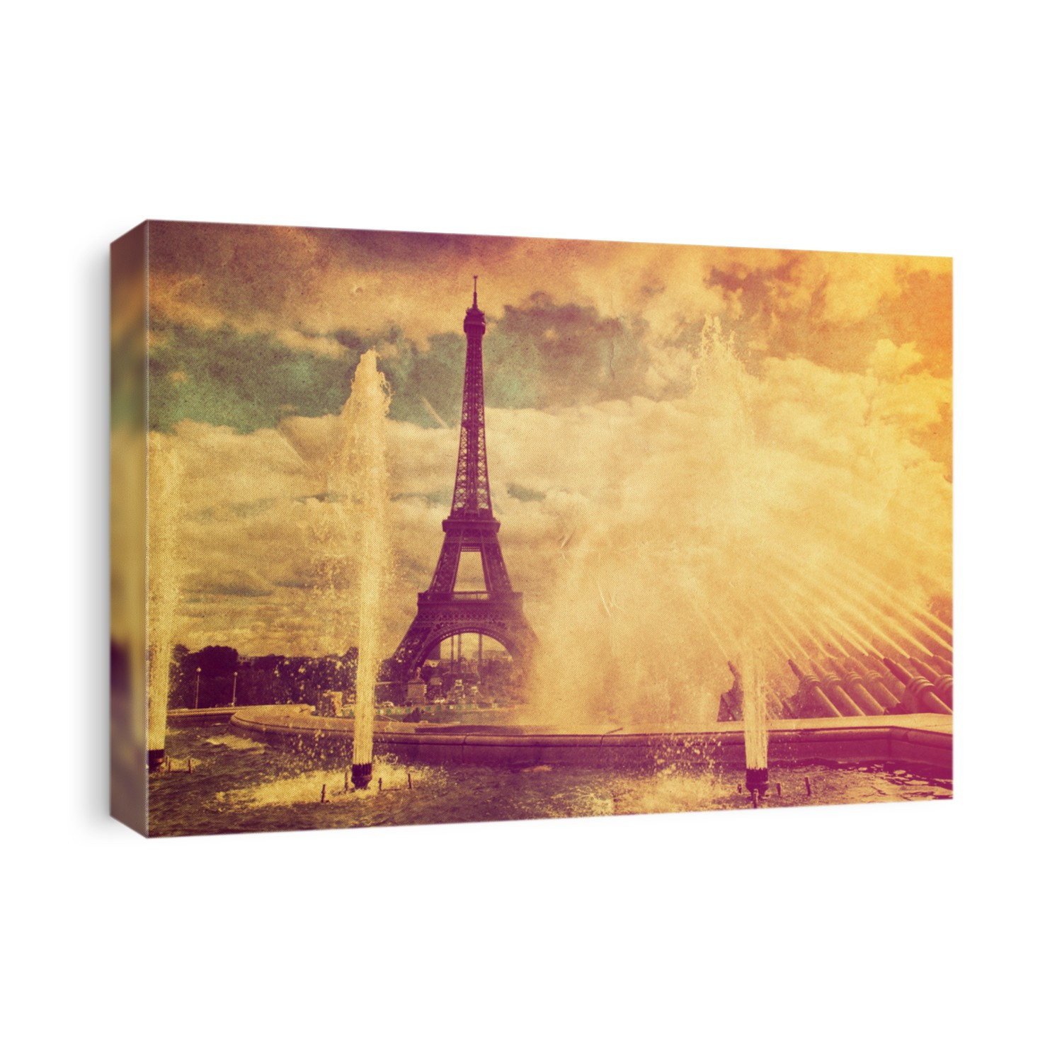 Eiffel Tower in Paris, France. Vintage, retro style
