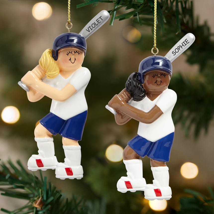 Softball Player Ornament
