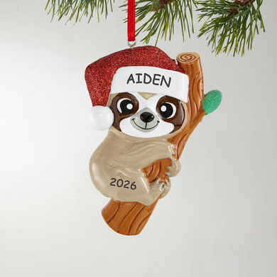 Christmas Sloth Ornament