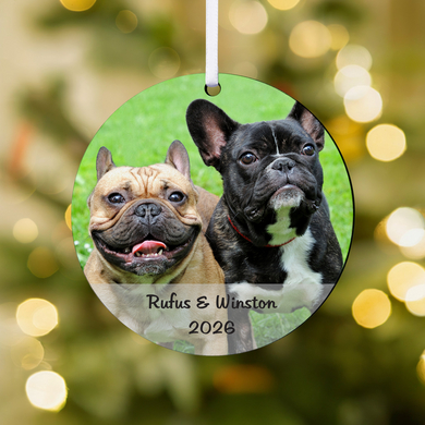 Picture-Perfect Photo Round Ornament with Message