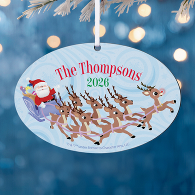 Rudolph® Magical Sleigh Ride Oval Ornament