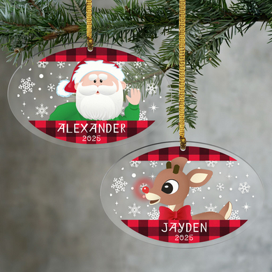 Rudolph® Character Oval Ornament