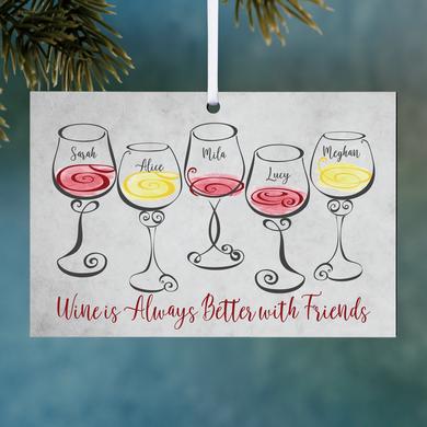 Wine Time Rectangle Ornament