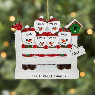 Sparkling Snowman Family Ornament
