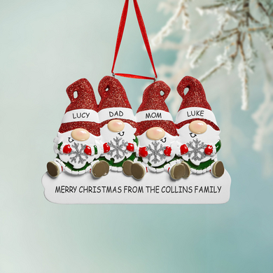 Ho Ho Gnome Family Ornament