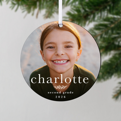 Holiday Keepsake Photo Round Ornament