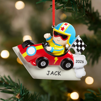 Vroom Vroom Race Car Driver Ornament