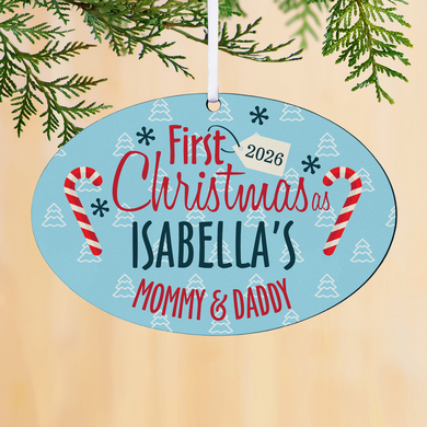 First Christmas Family Oval Ornament