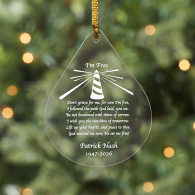 I'm Free Teardrop Ornament
