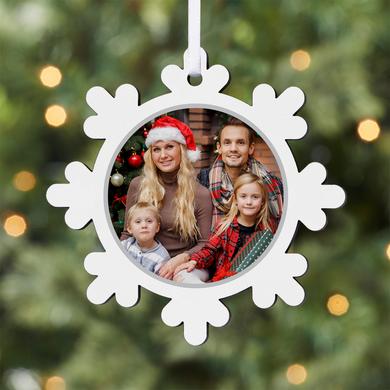 Winter Wishes Photo Snowflake Ornament