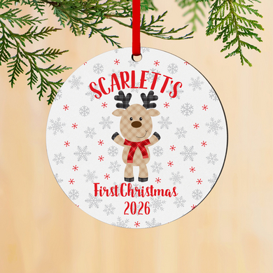 Little Deer Round Ornament