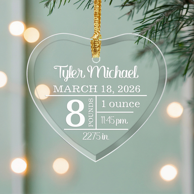 Littlest Love Glass Heart Ornament