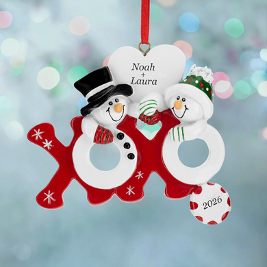 Hugs & Kisses Snowmen Ornament