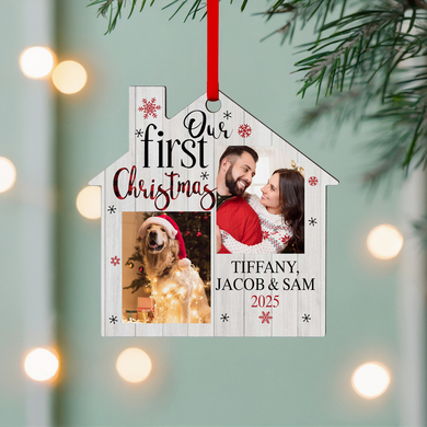 Our First Christmas Photo House Ornament