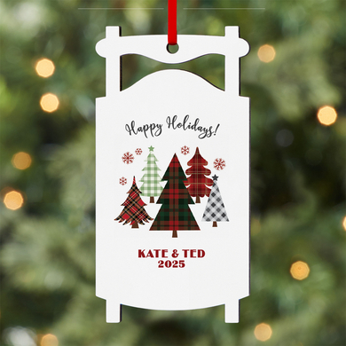 Winter Magic Holiday Sled Ornament