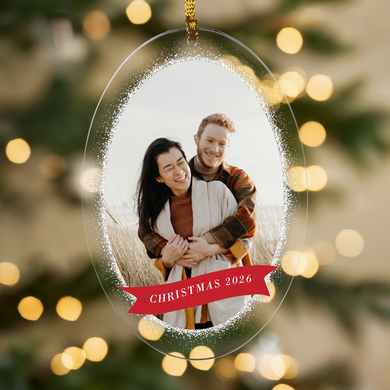 Holiday Banner Photo Ornament