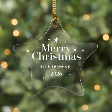 Merry Christmas Stars Ornament
