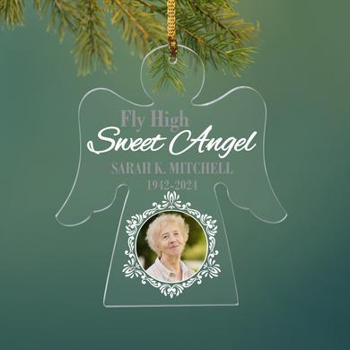 Fly High Sweet Angel Photo Ornament