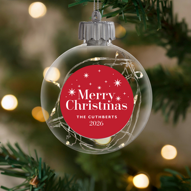 Merry Christmas Fairy Lights Ornament