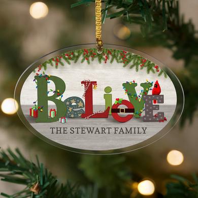 Believe Oval Ornament