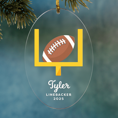 Football and Goalpost Ornament