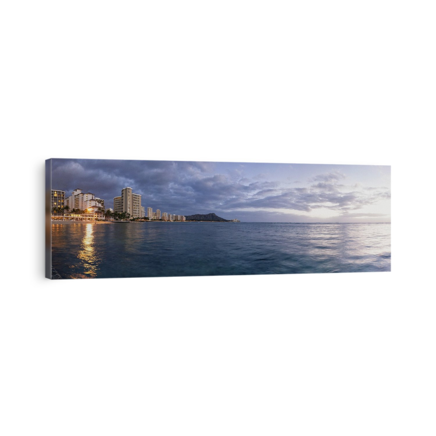 Waikiki Beach Basking In The Last Moments Of A Days Sunlight; Honolulu, Oahu, Hawaii, United States Of America