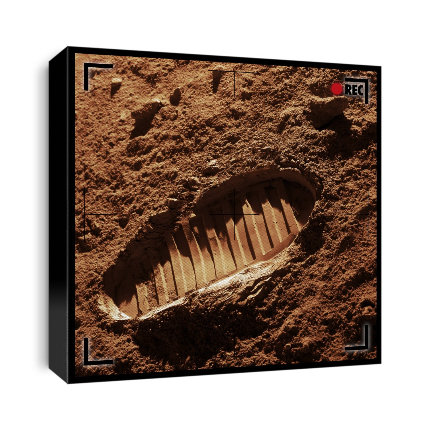 Footprint on Mars, artwork. Mars is a rocky desert world with no surface water. Its gravity is about one third of that on Earth. The atmosphere is mostly carbon dioxide and surface temperatures are well below freezing. Martian astronauts will have to breathe their own air supply and wear heated spacesuits. Human missions to explore Mars have been planned since the 1950s, usually involving a period of 10 to 30 years to develop the necessary technology and resources.